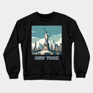 The Statue of liberty New York Abstract Cityscape Crewneck Sweatshirt